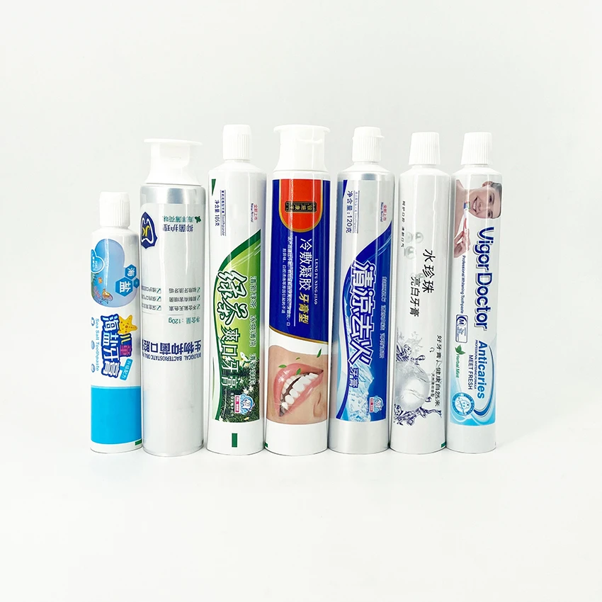 Custom logo 5ML 30ML 50ML 100ML white empty packaging refillable toothpaste plastic squeeze tubes with cheap price