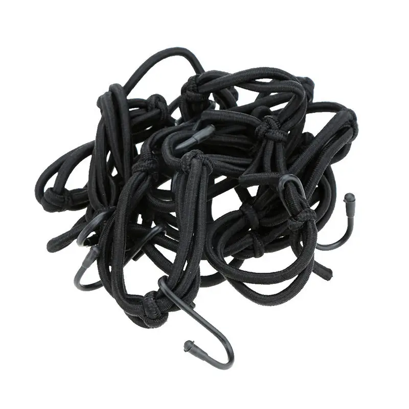 30x30cm Universal Flexible Elastic Motorcycle Bicycle Luggage Cargo Net With Hooks