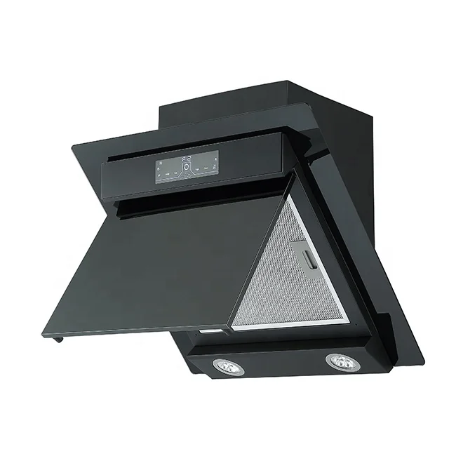 Color SUS Major Home Appliance cooker hood Slant Wall-Mounted Electric Kitchen Range Hood chimney extractor