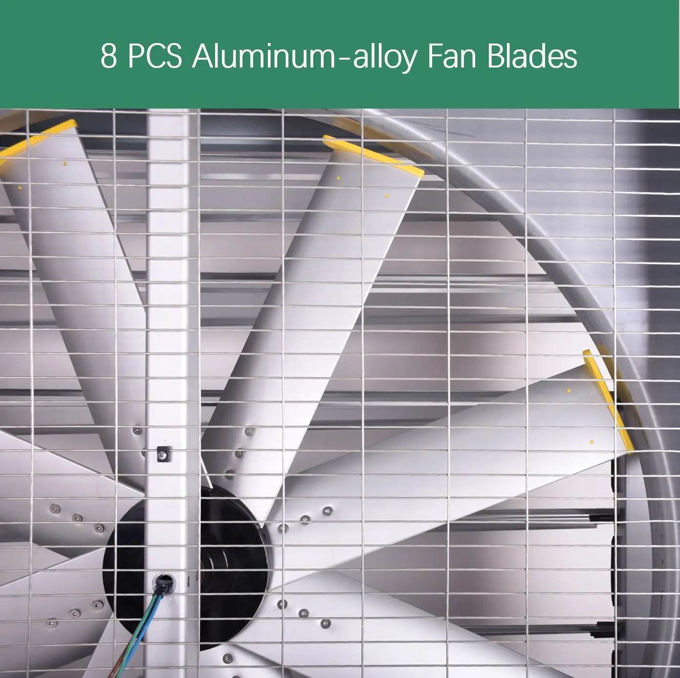 Powerful 1220mm Aluminum Solar Energy Industrial Wall Exhaust Fan with Auto Electric Shutter for Greenhouse Poultry Farm Cooling