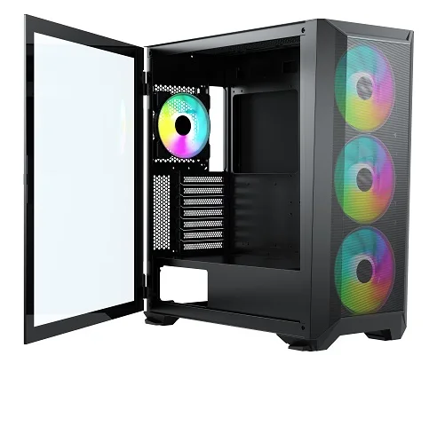 ITX/MICRO ATX/ATX черная металлическая передняя панель с ультра-тонкой сеткой перфорации компьютерные корпуса и башни