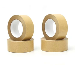 Amazon custom shipping biodegradable Eco friendly reinforced gum kraft paper packing tape
