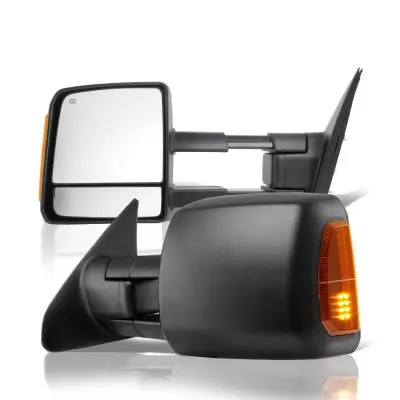 Towing Mirrors for Toyota Tundra 2007-2021 Powered / Heated / LED Turn Signal Chrome Power Folding side mirror
