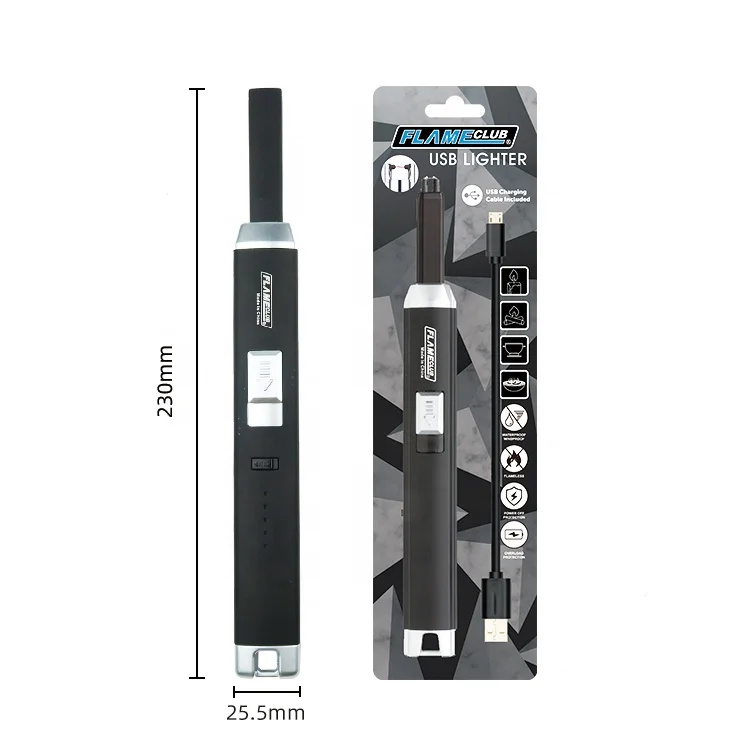 Gas stove kitchen rechargeable electric candle usb lighter with hanging hook