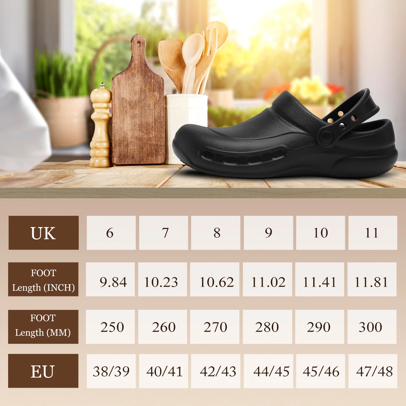 Нескользящая кухонная обувь, защитная обувь шеф-повара, водонепроницаемая Легкая летняя обувь, черные садовые сандалии 2021