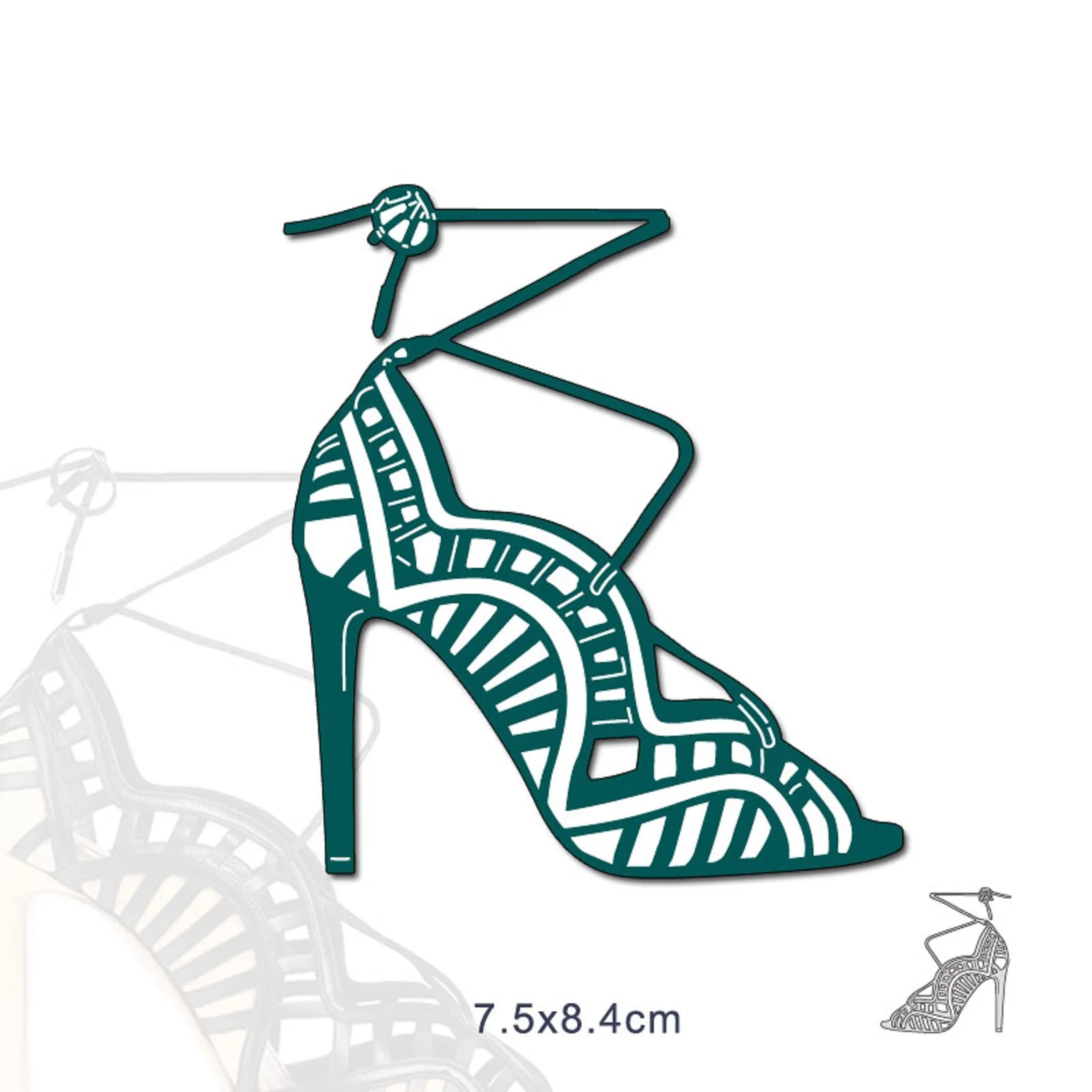 
2021 new metal cutting dies for making card craft knife mold blade punch stencils high-heeled Scrapbook 