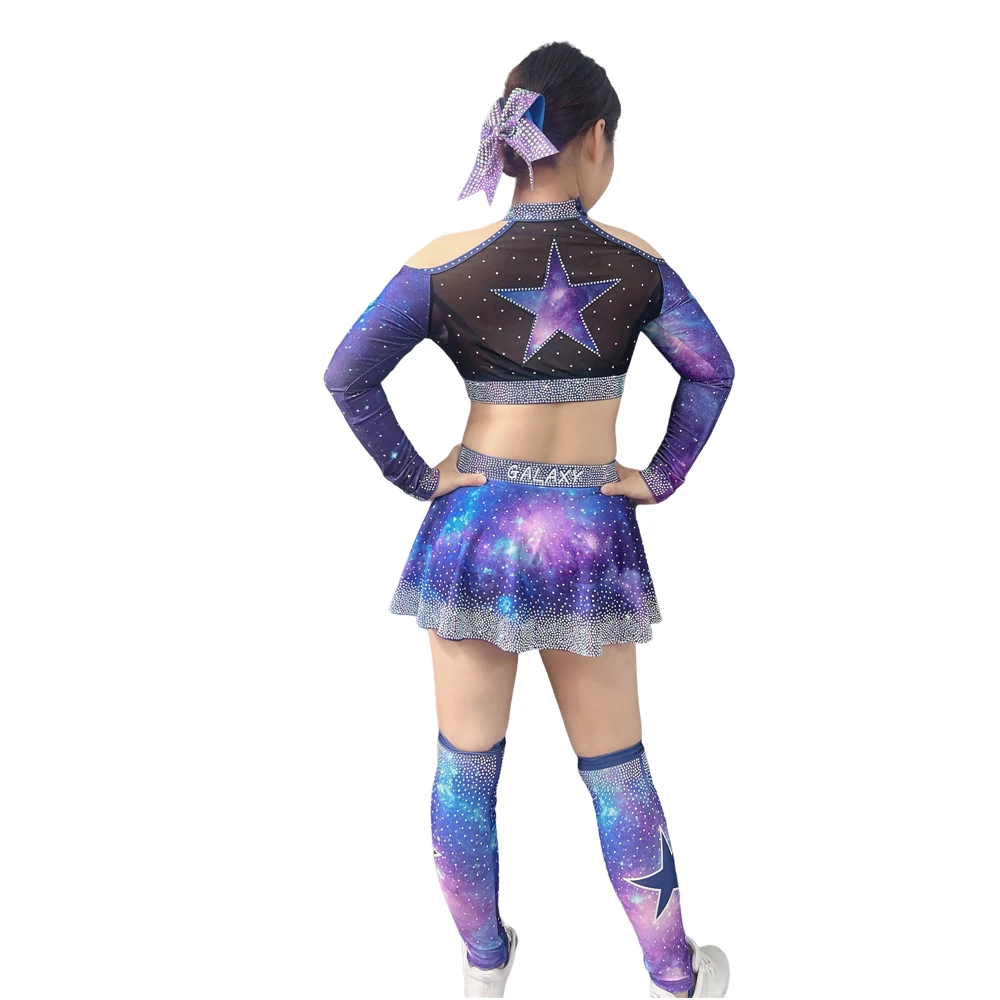 Ace Sports Wholesale Cheerleading Uniforms with Shiny Rhinestones  Customizable Oem Cheerleader Costume Sets for Girls Low MOQ
