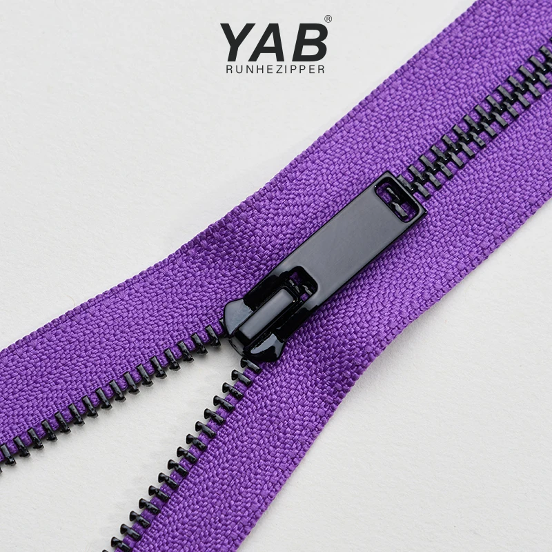 YAB Bulk Buying Open-End Long Chain Y Teeth Fashion Metal Aluminum Zippers