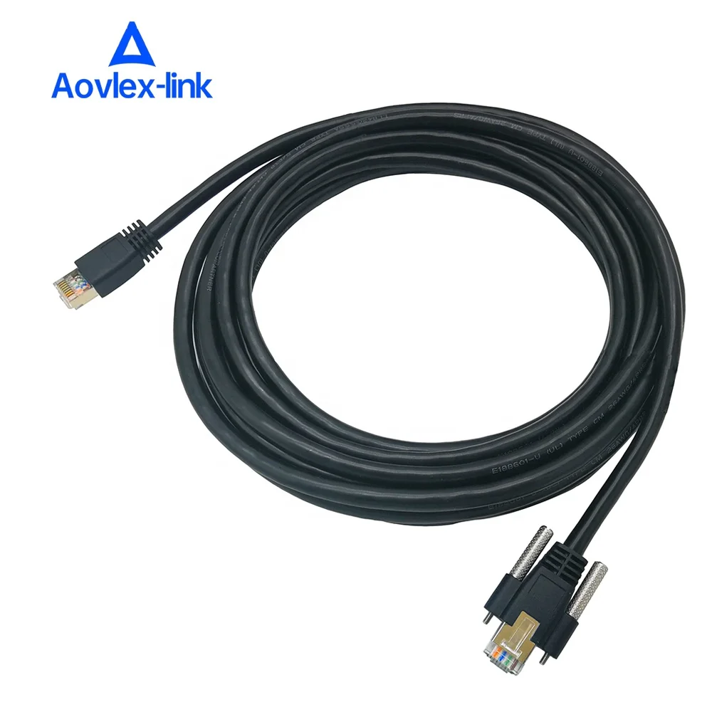  Кабель для камеры с функцией машинного видения кабель Ethernet Cat6 Cat7 винтовой блокировкой цепь сопротивления gige