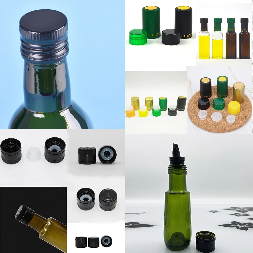 250ml 500ml Antique Green Glass Round Square Marasca Dorica Dark Olive Oil glass Bottles olive oil packaging bottle