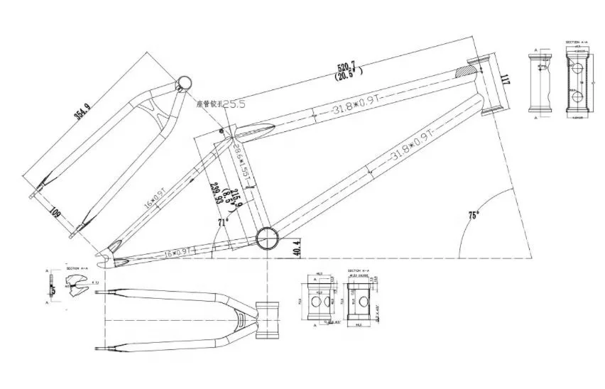 COMEPLAY custom wholesale and cheapest titanium freestyle  BMX bike bicycle frame and parts