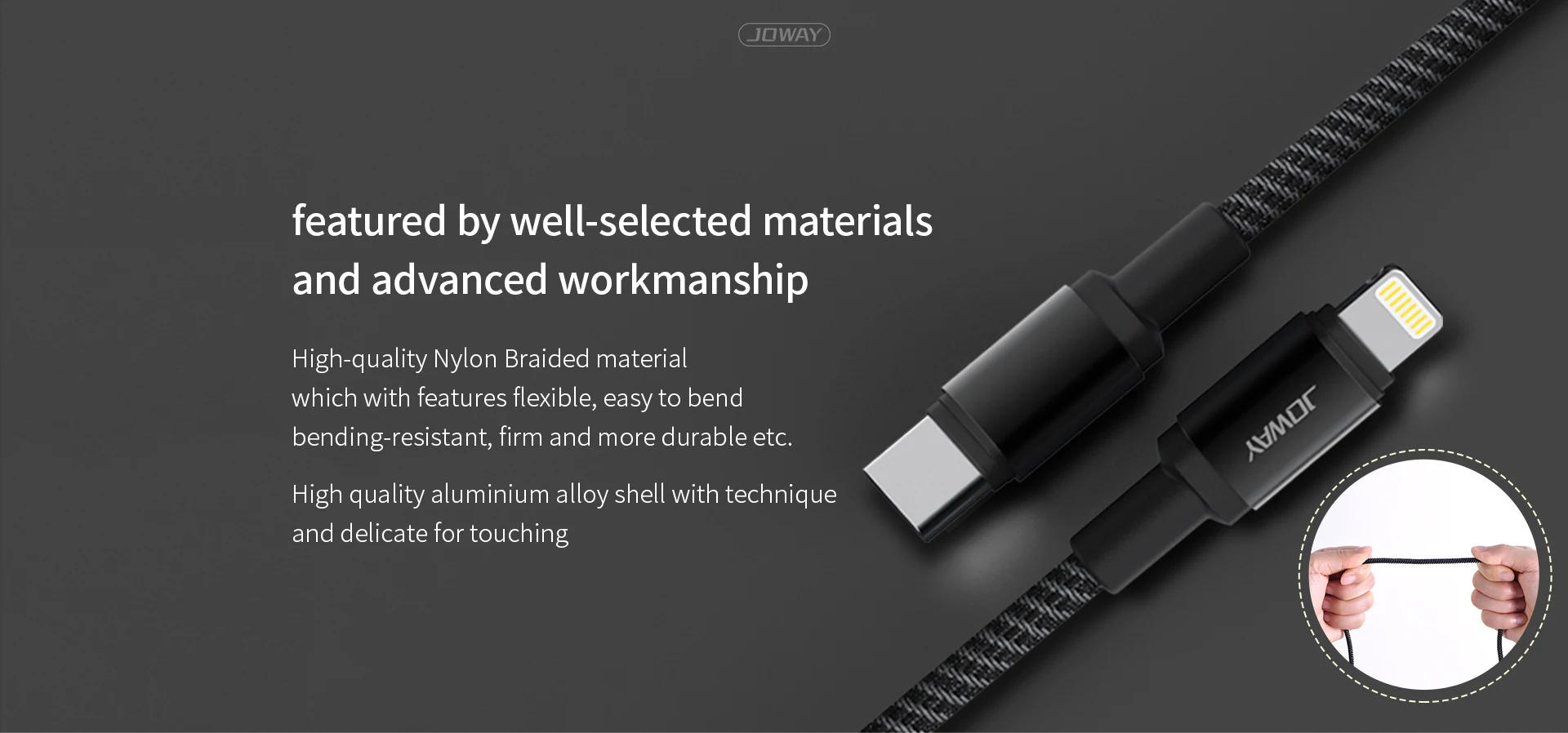 
charging cable PD20W fast charging braided data cable for ios system 