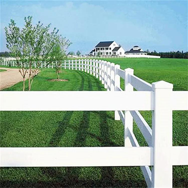 White Vinyl Pvc Farm Gate Picket Fence For Ranch House And Garden