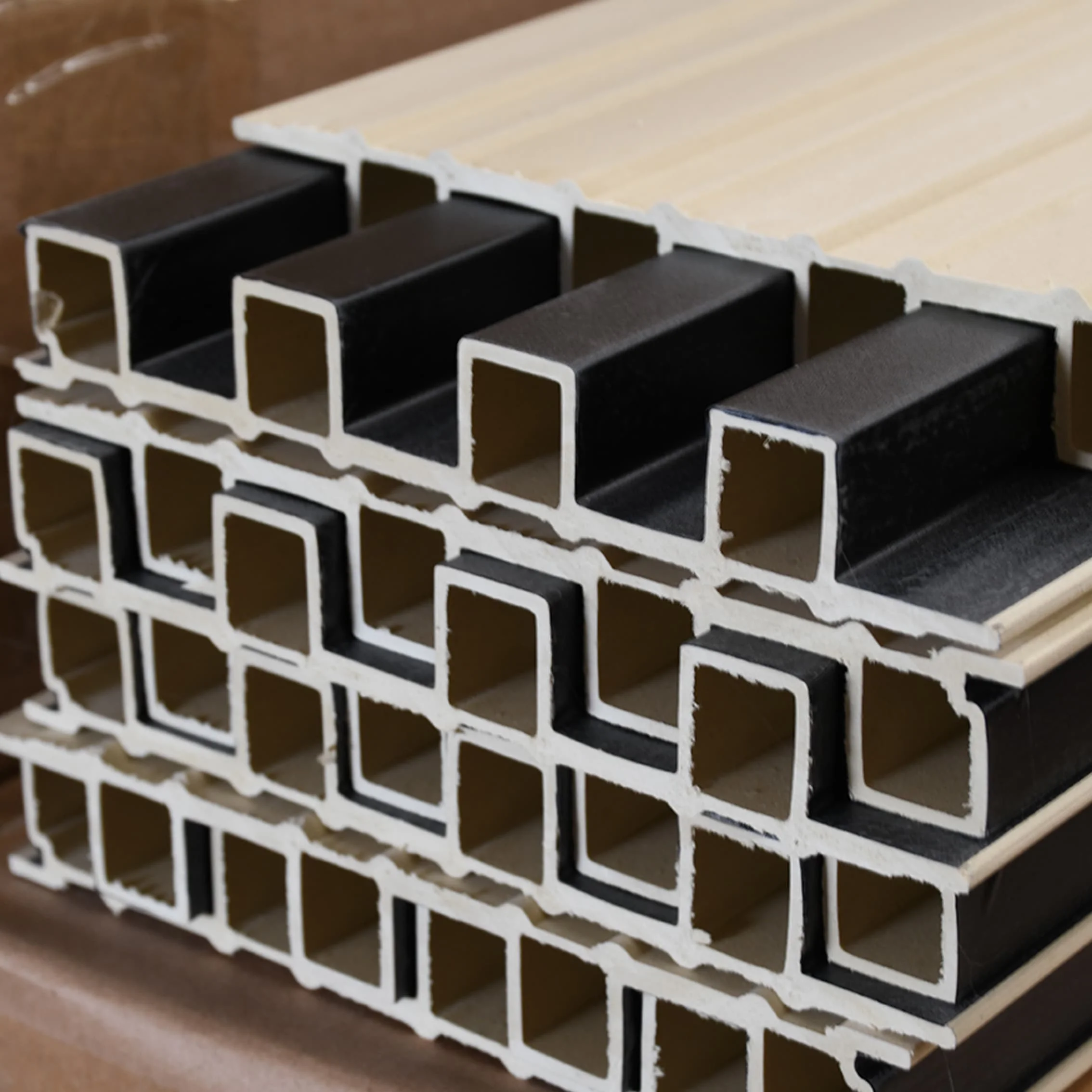 Factory Indoor Decor Wood Plastic Composite PVC Coating Cladding Fluted Wall Board WPC Interior Wall Panel