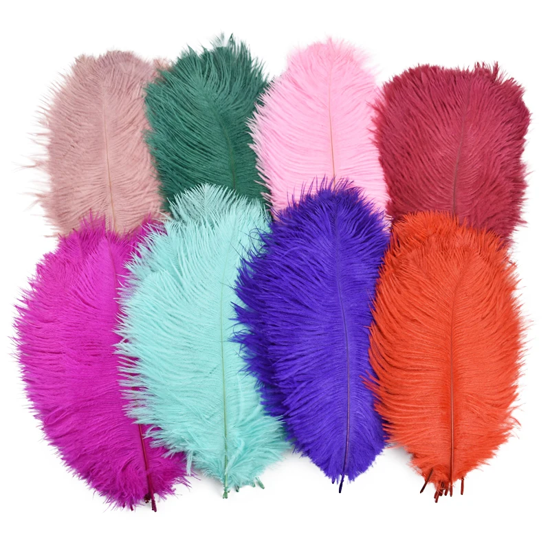 wholesale white ostrich feathers decoration 20-25CM DIY fluffy ostrich feathers ostrich feather wall backdrop
