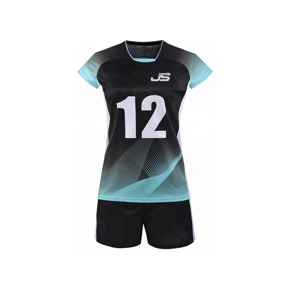 
Packaging Customization Name and Number Short Sleeves Women Volleyball Jersey team uniform 
