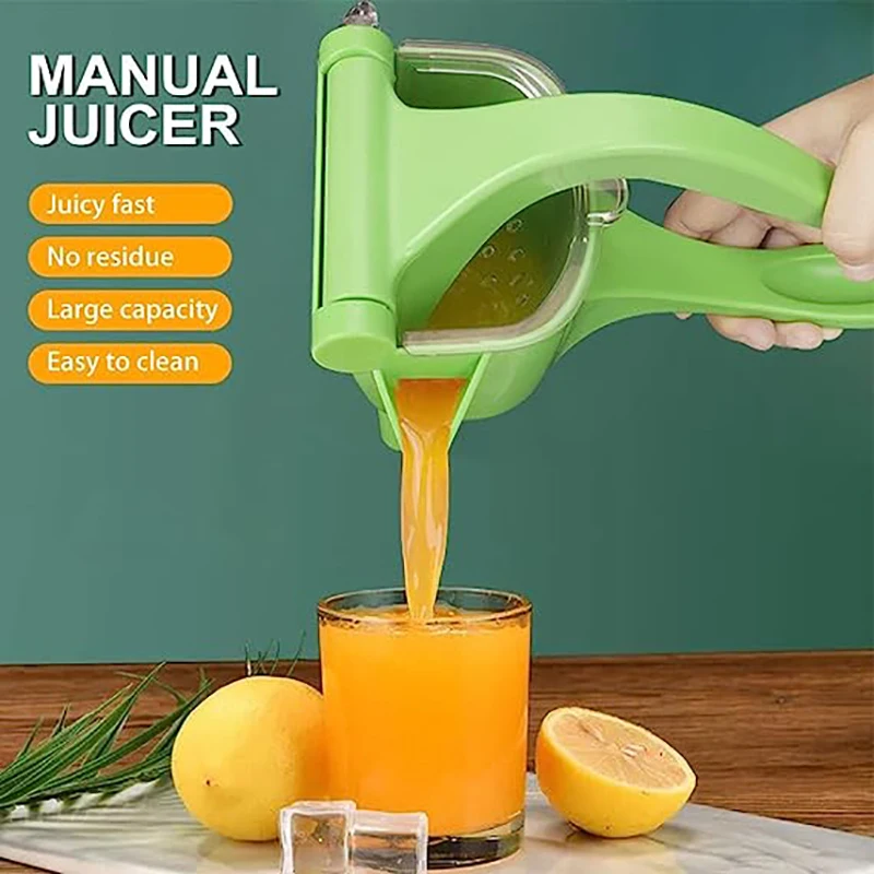 Portable Plastic Manual Juicer Large Capacity Large Volume Lemon Squeezer Citrus Juice Extractor