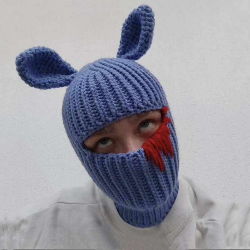 2023 Custom Logo Bear Ears Style Designer Balaclava Face Ski Mask For Men And Women