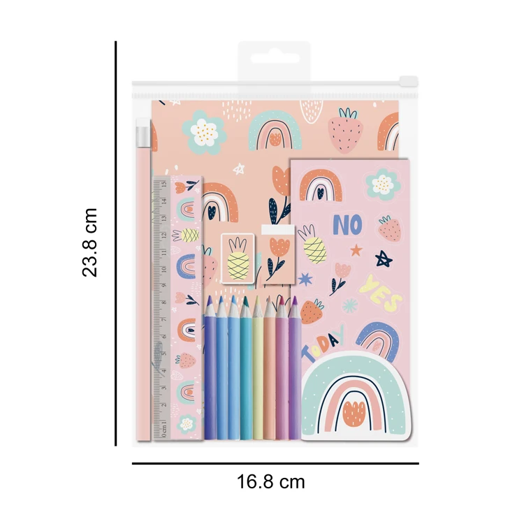 Персонализированные школьные принадлежности из ПВХ с милым мультяшным рисунком для девочек, 2022