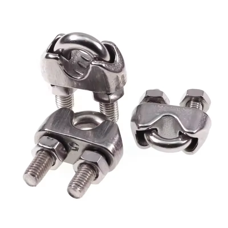 Good Quality 304 316 Stainless Steel M2 - M32 DIN 741 Wire Rope Grips Clips