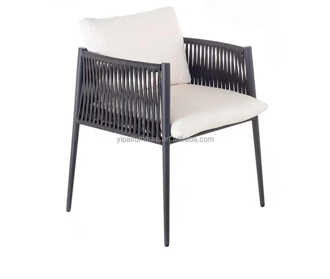 New design rope weaving outdoor furniture dining room set