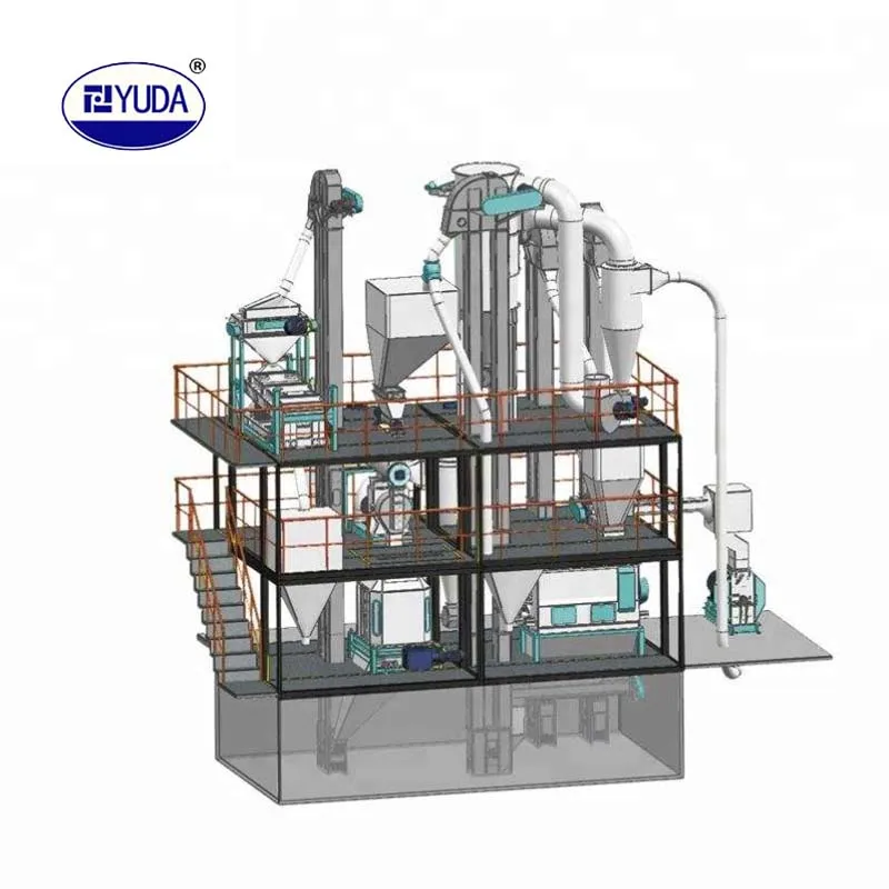 Yuda Factory Sales 5-8t/H Poultry Feed Plant Feed Processing Machines For Factory