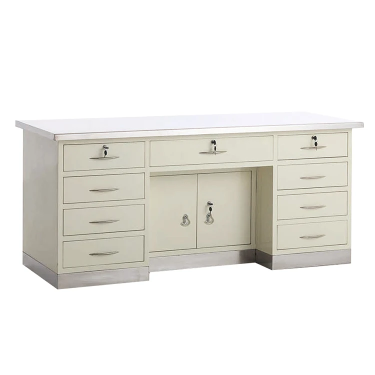 Factory sale stainless steel top board epoxy coated steel high capacity laboratory working table for hospital