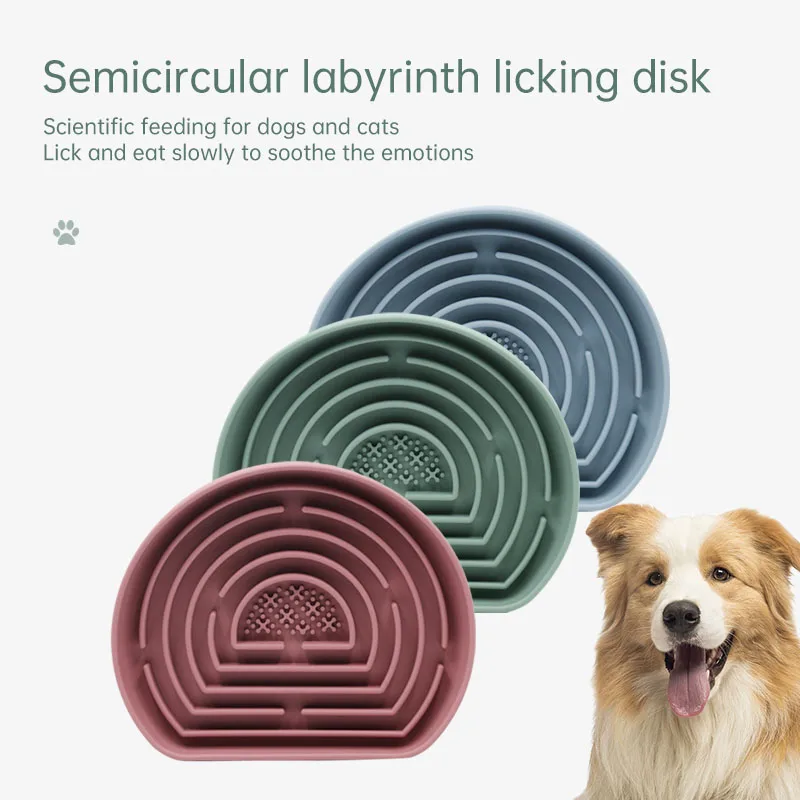 ZMaker Labyrinth Slow Food Pet Bowl Slow Down Eating Dog Feeder Puzzle Silicone Dog Feeding Bowls with Suction Cups