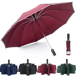 Wholesale promotional  3 fold inverted car umbrella   clear  automatic reverse umbrella for rain & Custom logo prints