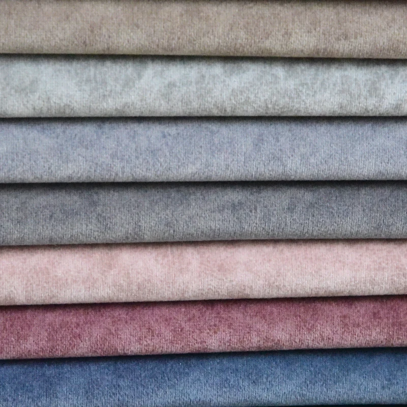 Langsum # Mora#Printed Holland velvet cloth material Home textile fabric roll for sofa and bed sheet fabric