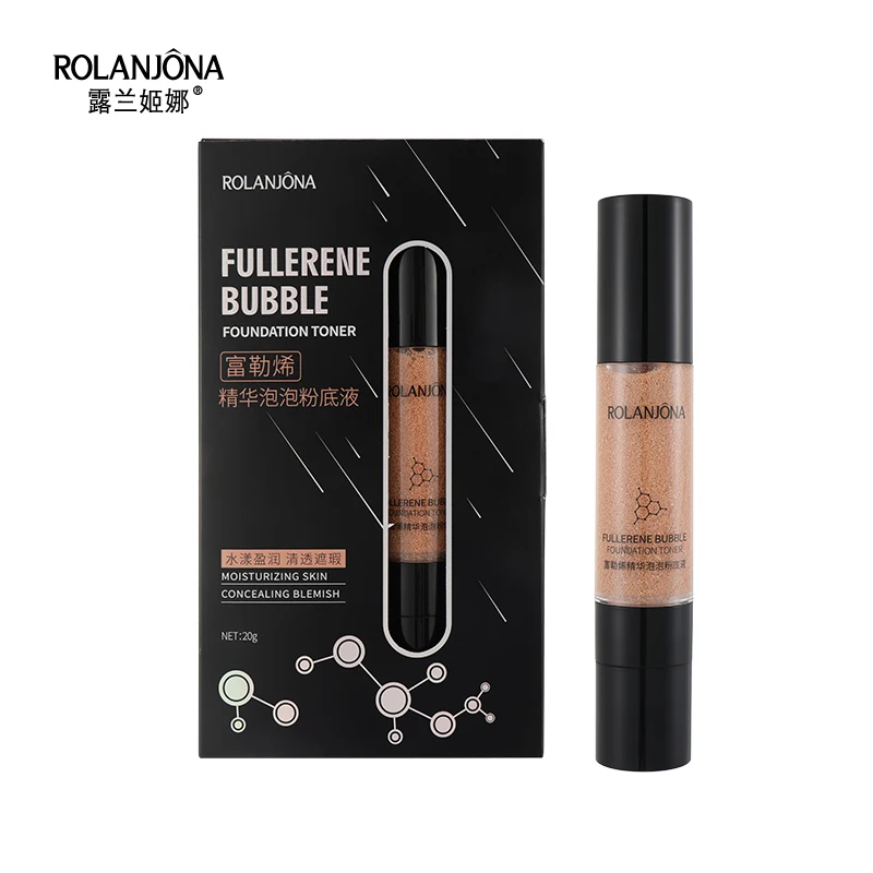 OEM Waterproof Fullerene Bubble Makeup Foundation Stick Conceal Build-in Brush Customized Long Lasting Tone Beauty Care Base
