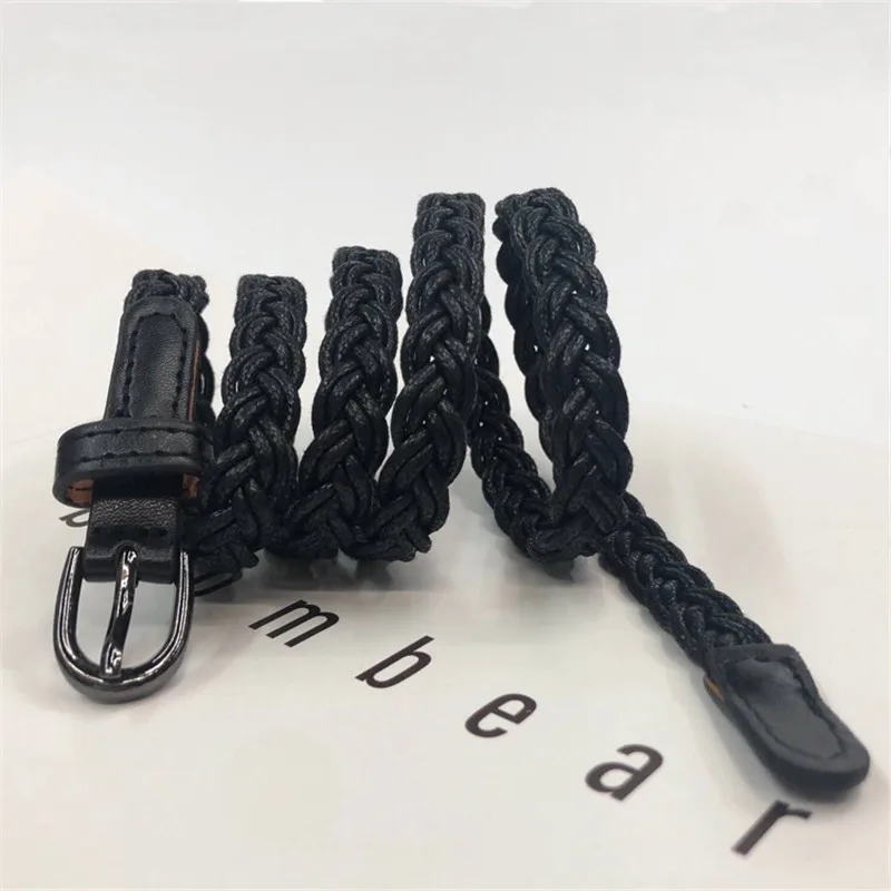 2021 Rushed  Hot Fashion Vintage Womens Braided Waist Belt Candy Colors Hemp Rope Braid For Female Elegant Dress Modeling