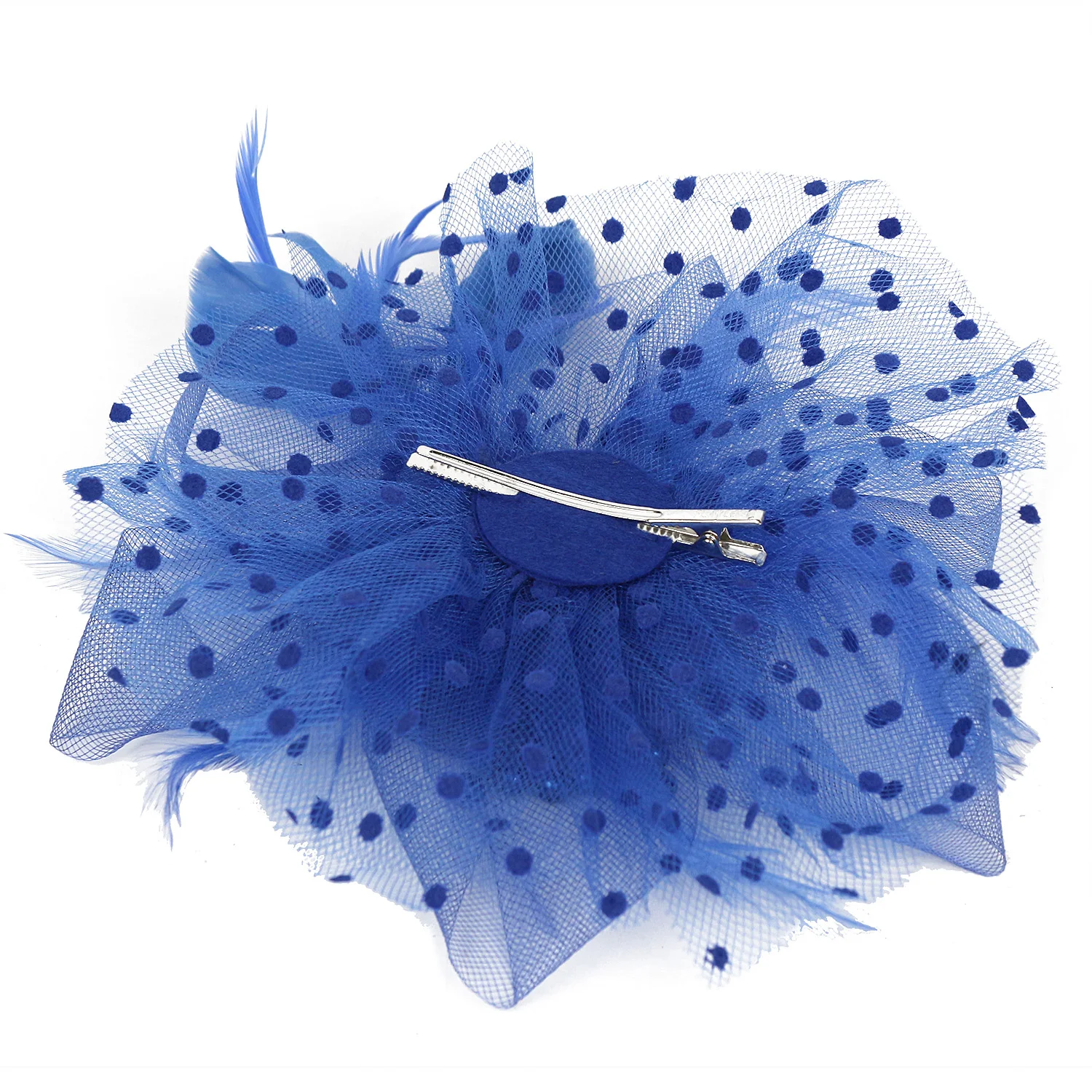 Hot Sale Tea Party Headwear Fascinator Hats headdress Flower Mesh Ribbons Feathers on a Headband and Clip