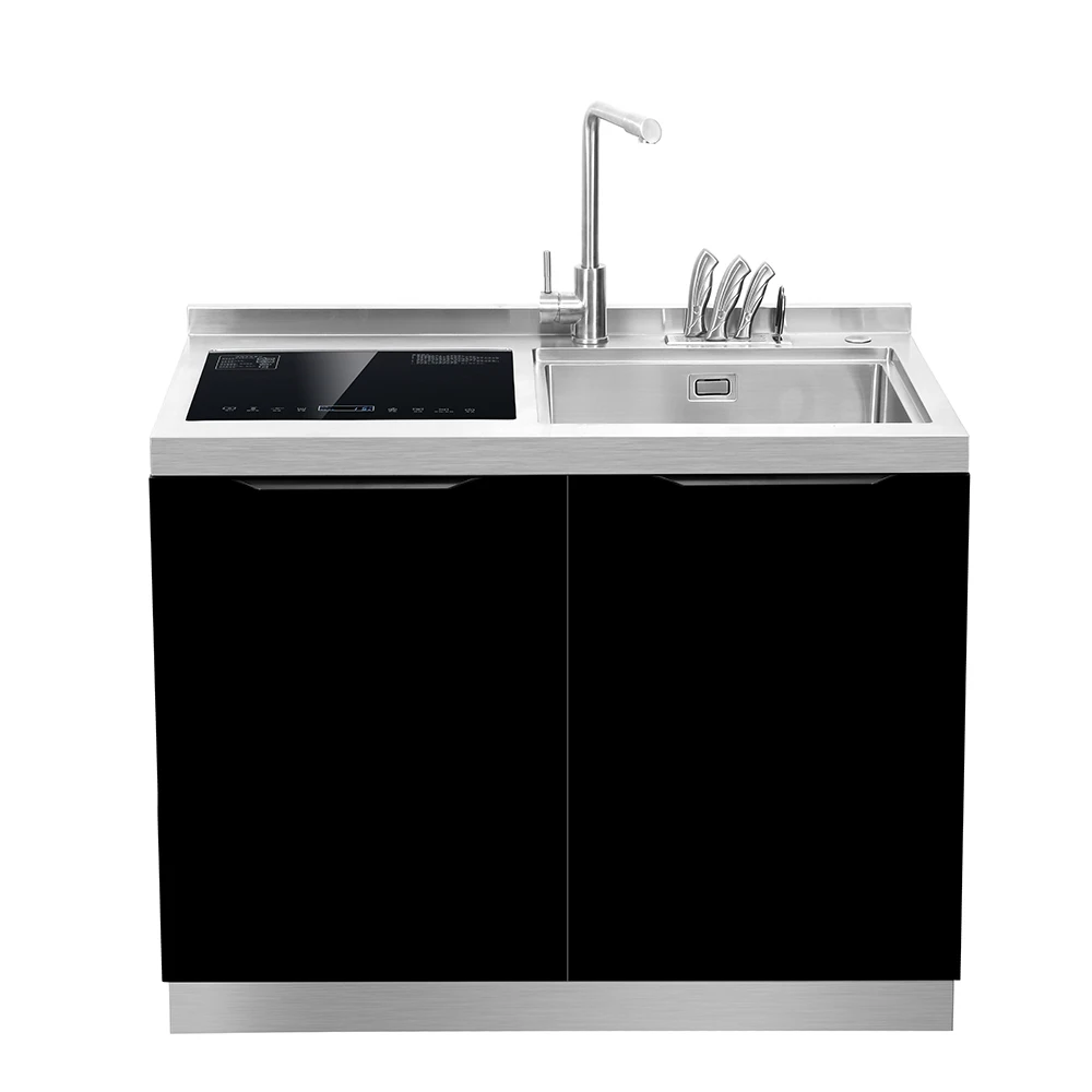 Ultrasonic dishwasher integrated kitchen sink dishwasher
