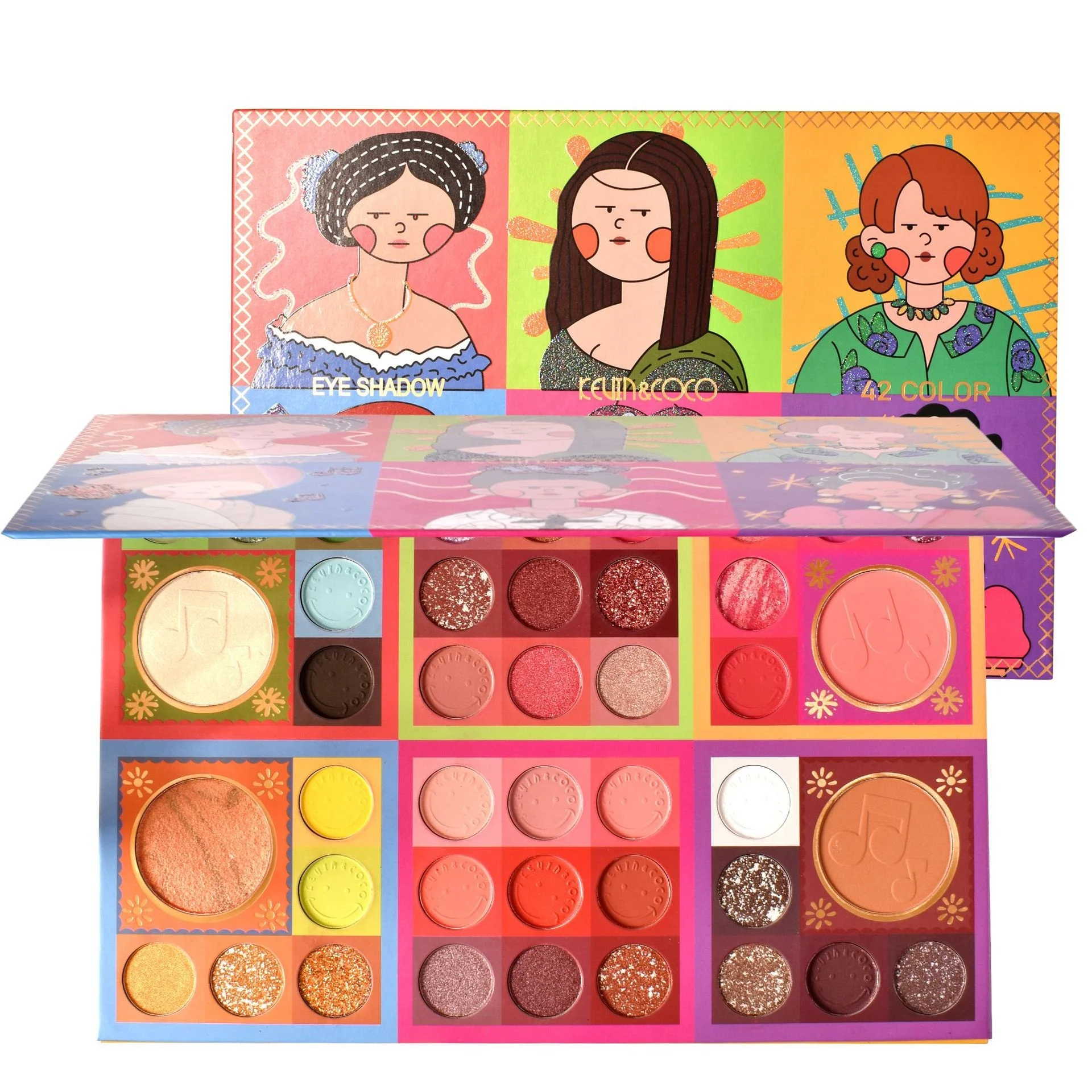 Wholesale Oem Colorful Cosmetic Natural Matte Eyeshadow Palette Private Label Custom 42 Colors Eye Makeup