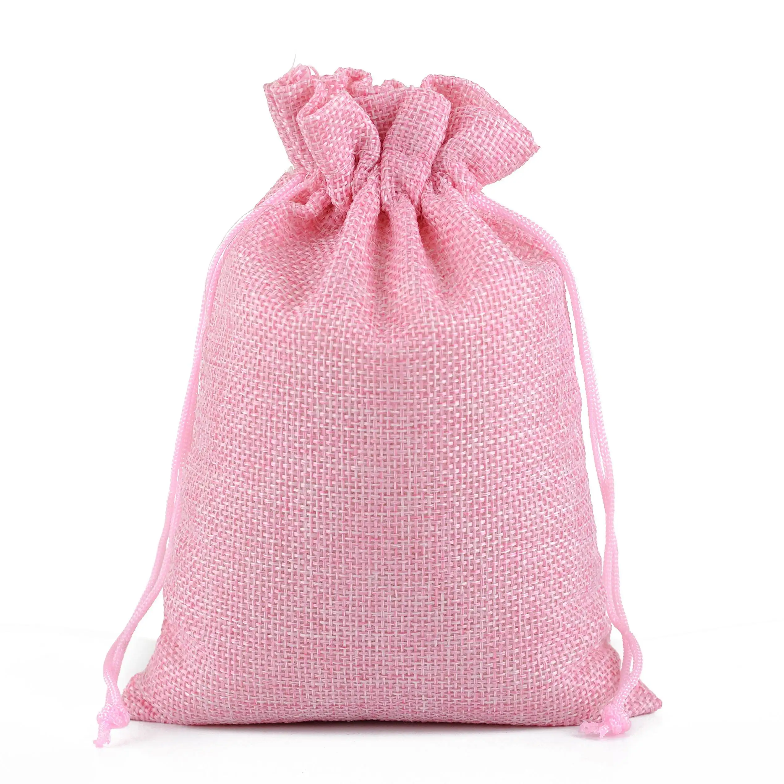 Factory Manufacturer Supply Spot Linen Embroidery Drawstring Pouch Dust Rough Hemp Chinese Medicine Spice Breathable Jute Bag
