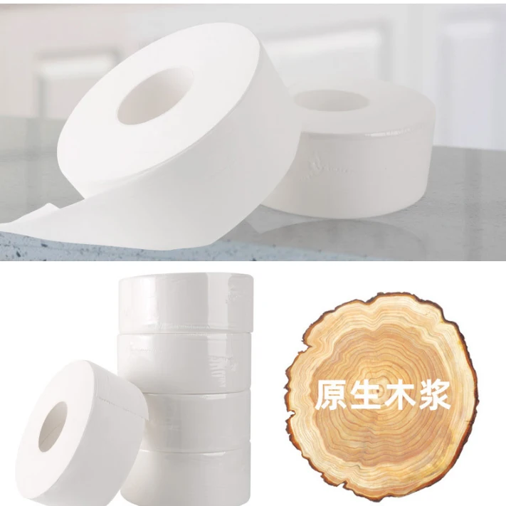 
Washroom Kitchen Use 4 Ply Recycled Pulp Eco Friendly Jumbo Roll Toilet Paper 