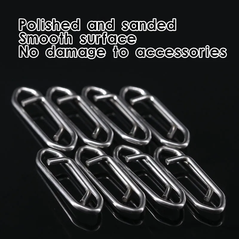 Fishing Snap Clip Stainless Steel Fishing Safety Snap Clips Quickly Change Interlock Line Terminal Fishing Power Clips