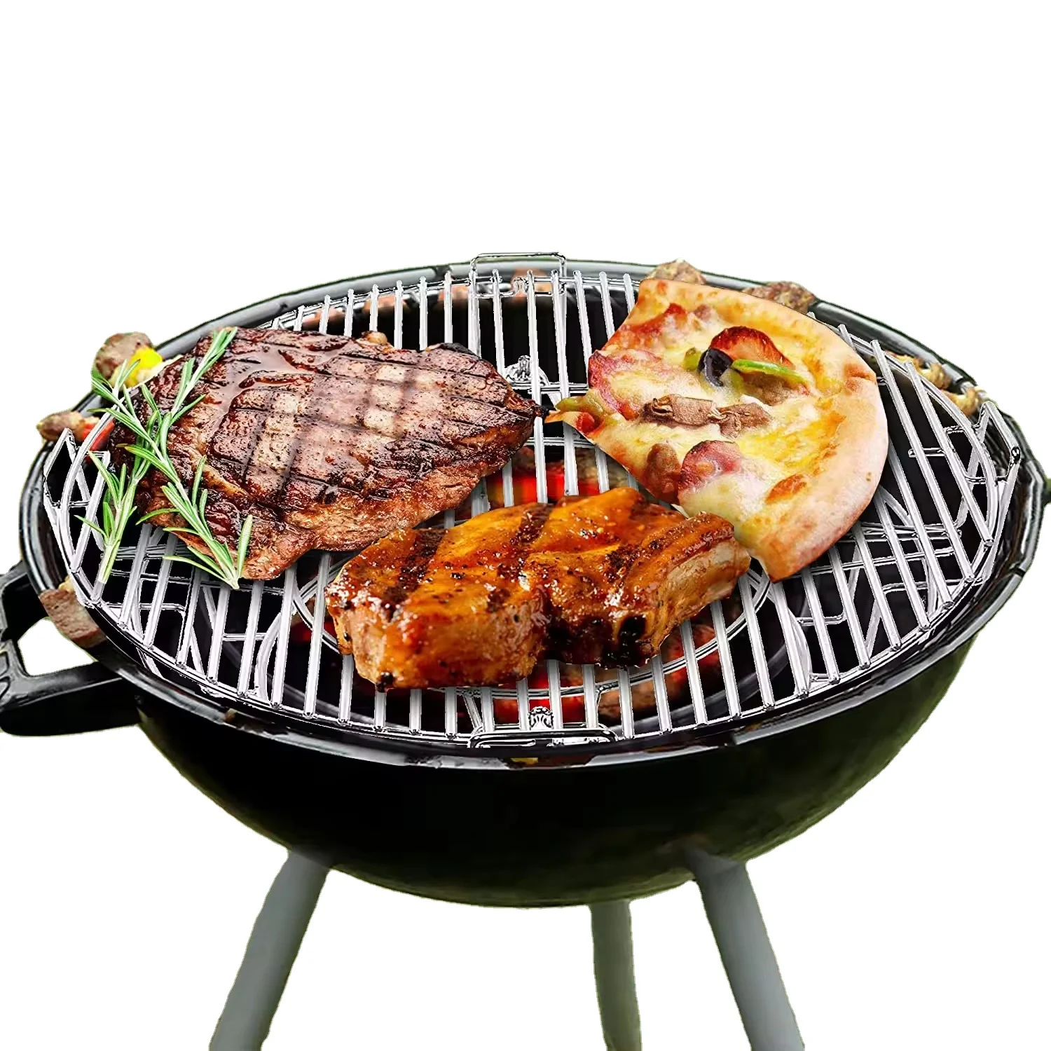 High Quality Large Area Stainless Steel Barbecue Grill Round Net Outdoor Hanging Grate