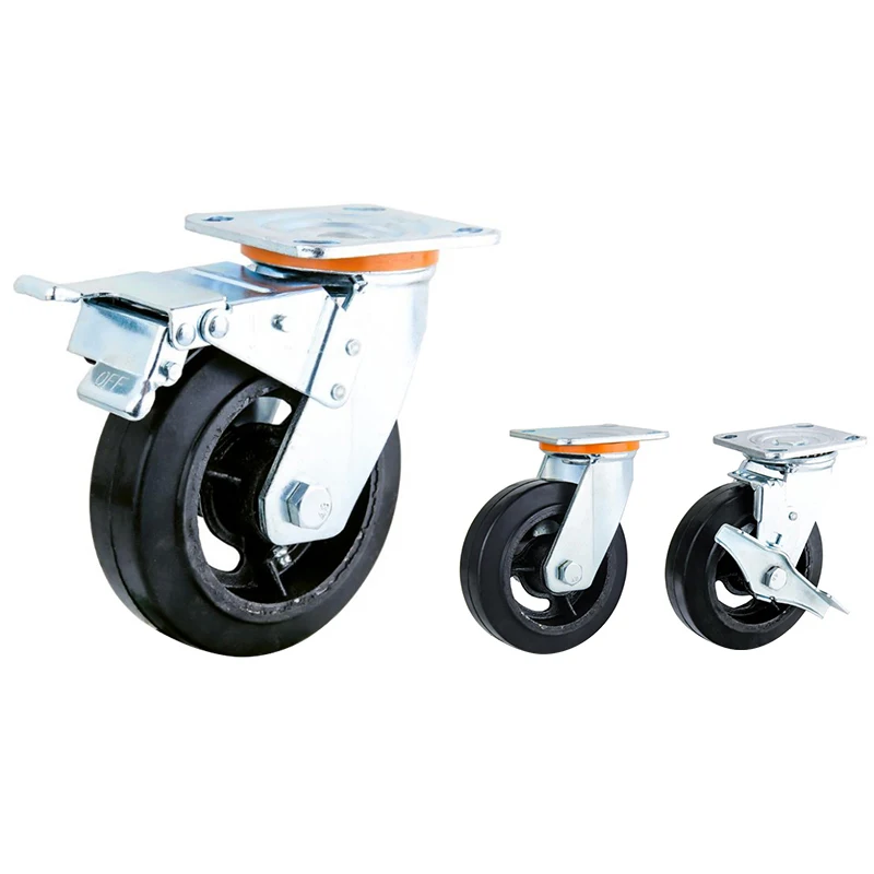 Hot selling heavy duty swivel caster wheel industry 5 inch heavy duty lockable bearing caster