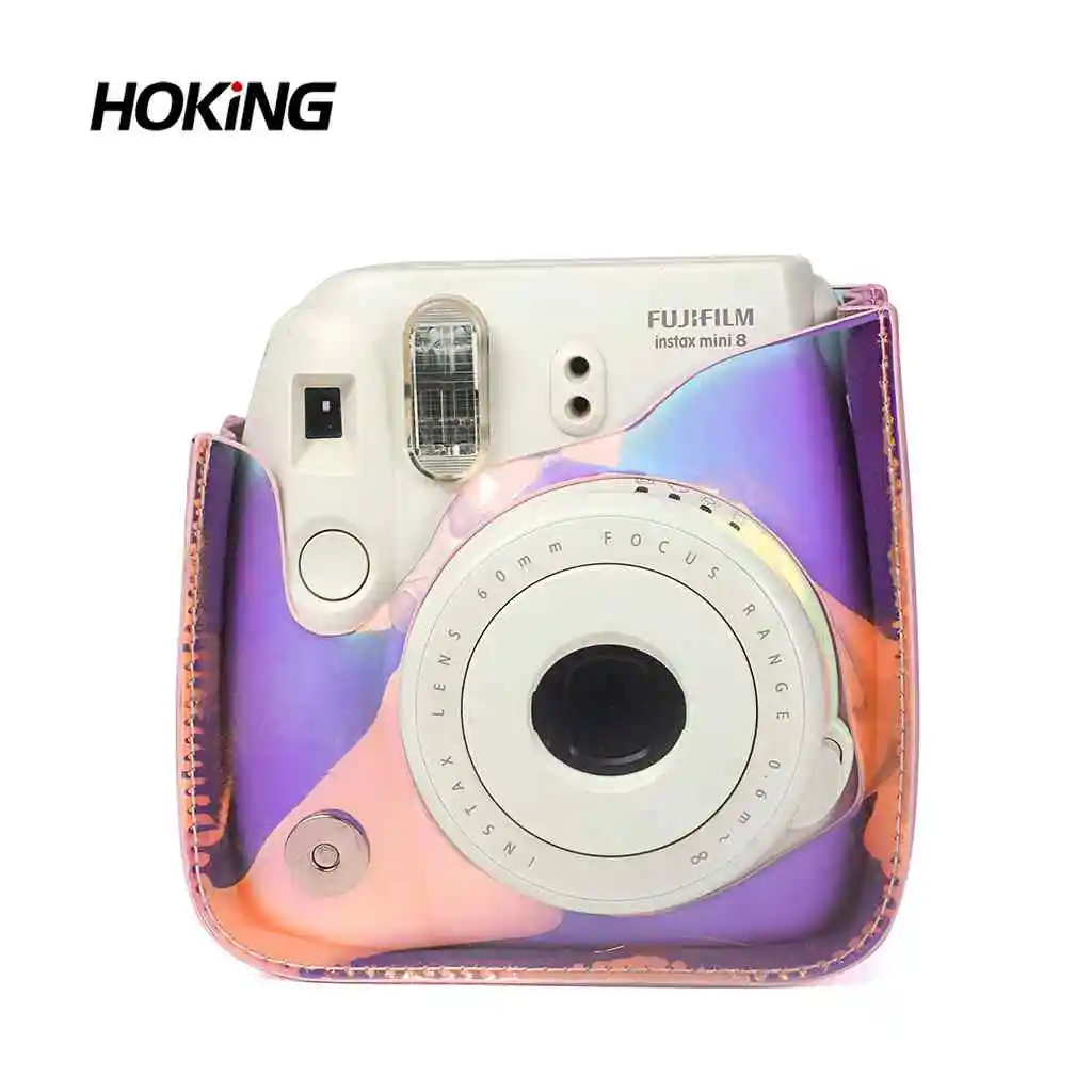 Hoking Instax Mini Film 8/9 Transparent Case Holographic Camera Pouch