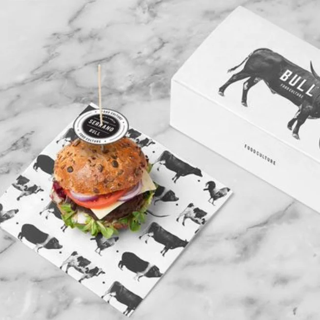 Custom Deli Meat Wrapping Burger Custom Sandwich Wrap Packaging Printed Oil Proof Grease Paper