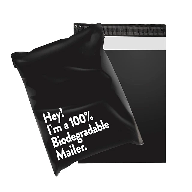 cornstarch based custom logo printed biodegradable  poly mailers mailing bags