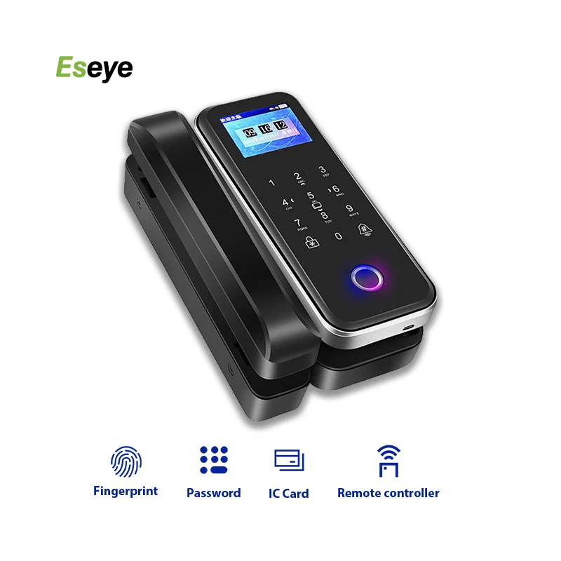 Tuya WiFi App Digital Electronic biometric Fingerprint glass door lock