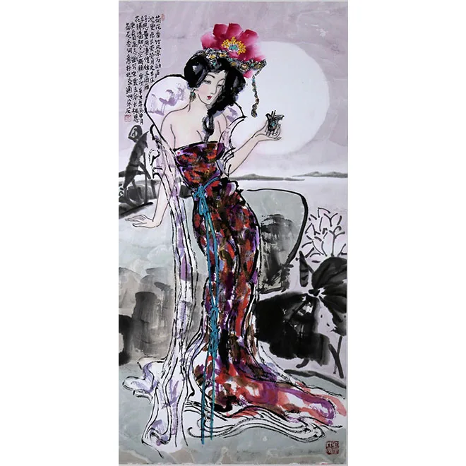 New Chinese Style Zen Teahouse Background Wall home decor mural Decoration Painting