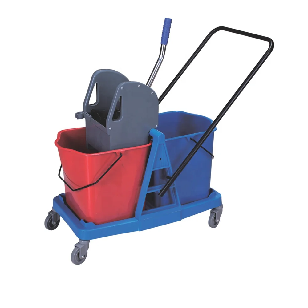 Hand cranked and hand pressed 46L household  commercial  hotel  and hotel cleaning belt pulley thickened water press truck
