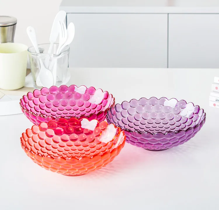 
Wholesale home hotel used round snack candy cookie plastic plates fruit plate for sale 