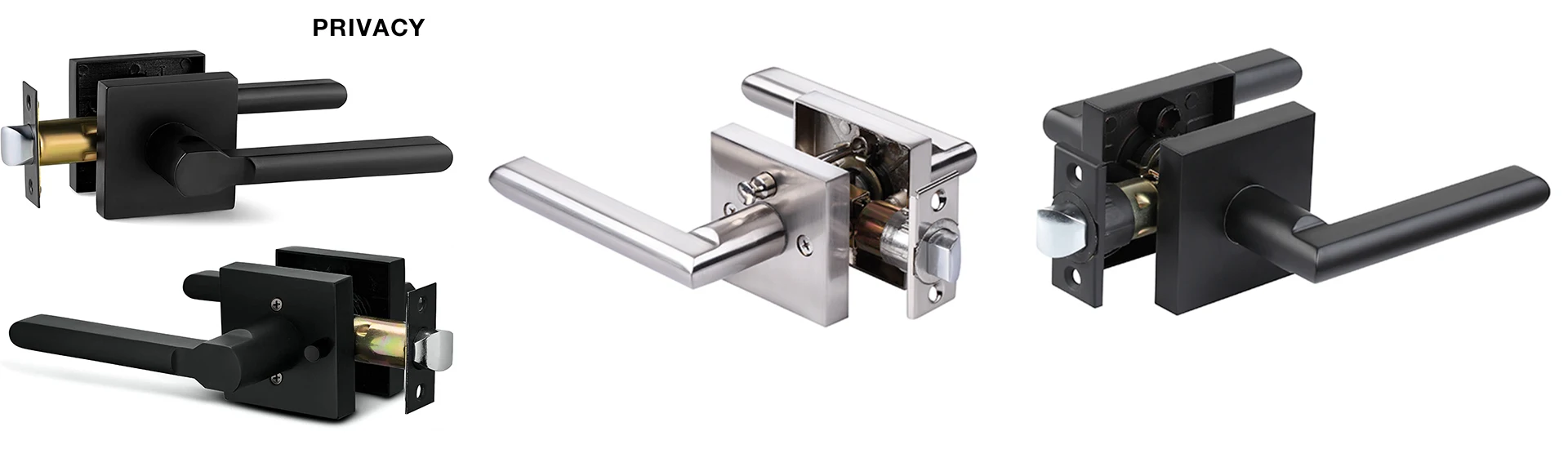 matt black north american Canada hot sale tubular heavy duty Square 2 lever lock