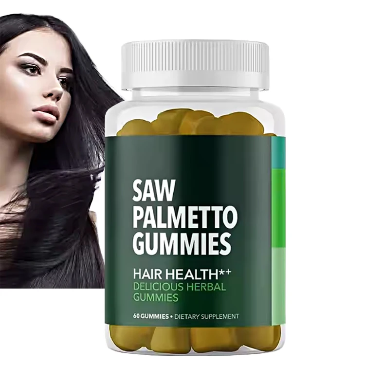 Hair growth Supplement Saw Palmetto Gummy Candy DHT Blocker Saw Palmetto Extract Capsules