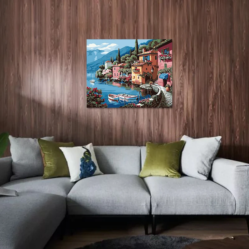 New product landscape scenery canvas DIY digital painting painting digital wall art personalized paint by numbers